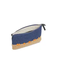 FLAT POCHETTE BLUE/BROWN