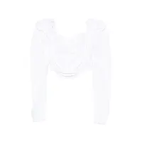 SUNDAY CORSET TOP WHITE STRIPE