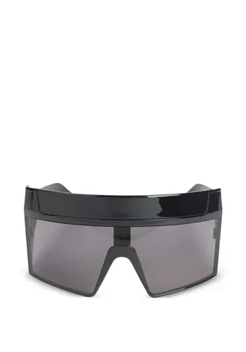 RICK OWENS sunglasses rev shiny black temples/black lens