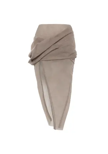 RICK OWENS gonna draped calf skirt dust