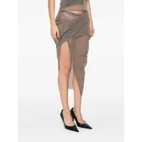 GONNA DRAPED CALF SKIRT DUST