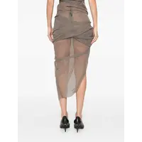 GONNA DRAPED CALF SKIRT DUST