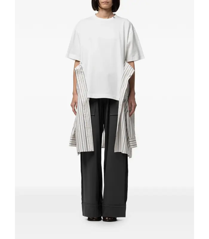 COMBINED TEE/SHIRTS DRESS WHITE