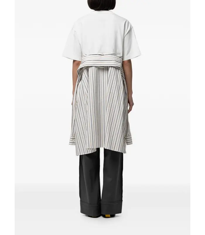 COMBINED TEE/SHIRTS DRESS WHITE