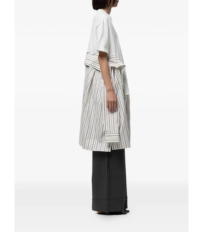 COMBINED TEE/SHIRTS DRESS WHITE