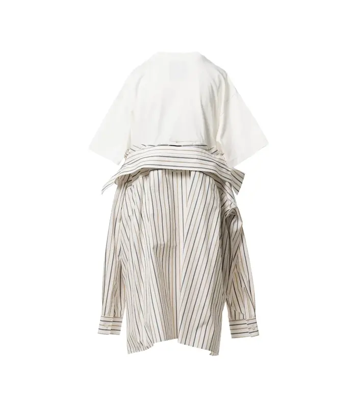 COMBINED TEE/SHIRTS DRESS WHITE