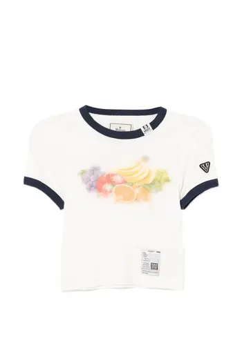 MAISON MIHARA YASUHIRO fruit printed mini tee white