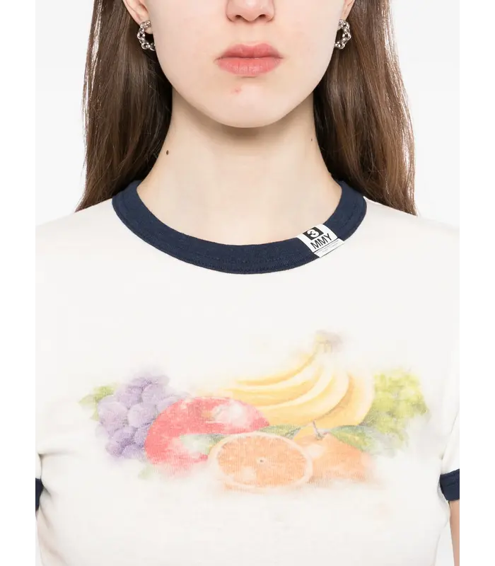 FRUIT PRINTED MINI TEE WHITE
