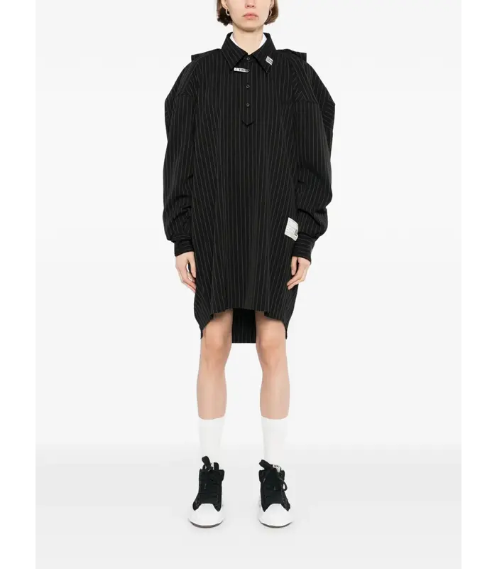 W SLEEVE SHIRTS DRESS BLACK