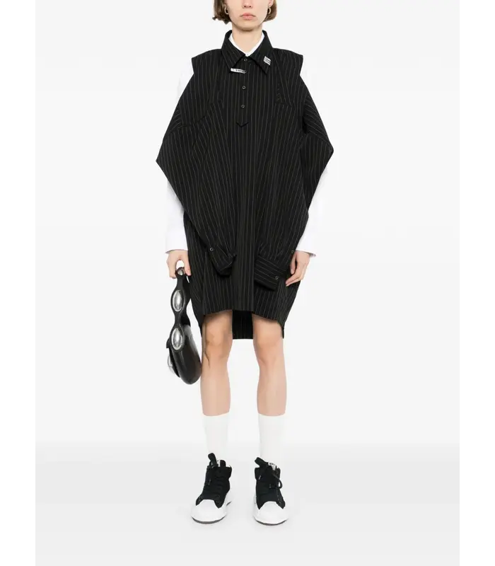 W SLEEVE SHIRTS DRESS BLACK
