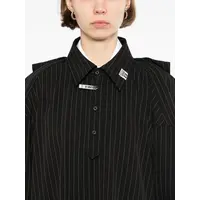 W SLEEVE SHIRTS DRESS BLACK