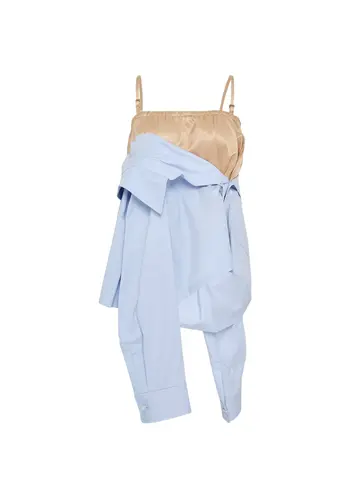 MAISON MIHARA YASUHIRO shirt combined camisole blue