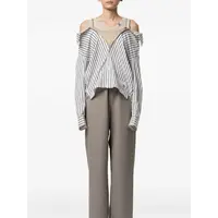 LAYERED STRIPE SHIRTS WHITE