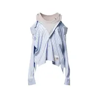 LAYERED STRIPE SHIRTS BLUE