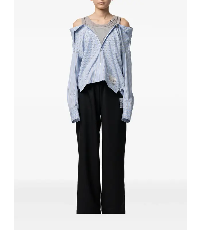 LAYERED STRIPE SHIRTS BLUE