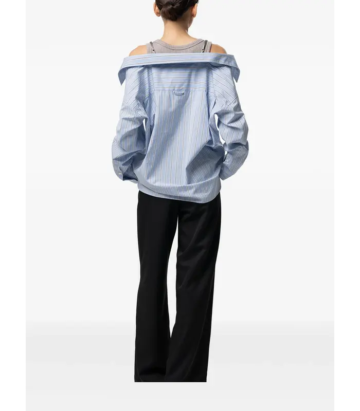LAYERED STRIPE SHIRTS BLUE