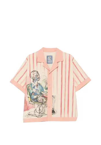 KIDSUPER technicolor dreams button up pink