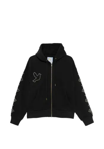 KIDSUPER dove & eye studded hoodie black