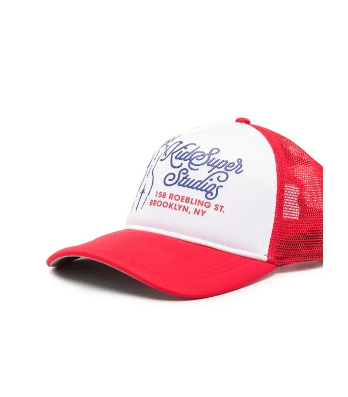 Puff print Trucker Hat Red