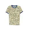 KIDSUPER Face Camo Short Sleeve Shirt Heavy wash blue rib
