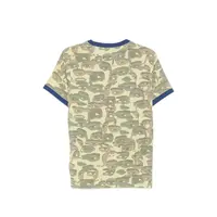 Face Camo Short Sleeve Shirt Heavy wash blue rib