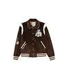 KIDSUPER Washed Corduroy Embroidered Faces Jacket Brown