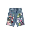 KIDSUPER Patches Denim Long Short Dark Blue