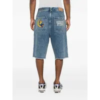 Patches Denim Long Short Dark Blue