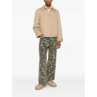 Face Camo Wide Leg Jean DARK GREEN
