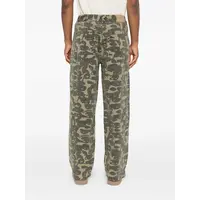 Face Camo Wide Leg Jean DARK GREEN