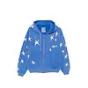 KIDSUPER Stars patchwork washed hoodie Blue
