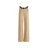 JEAN-PAUL GAULTIER CHINO TROUSERS WITH OPEN FRONT CURVES AND BELT LIGHT BEIGE