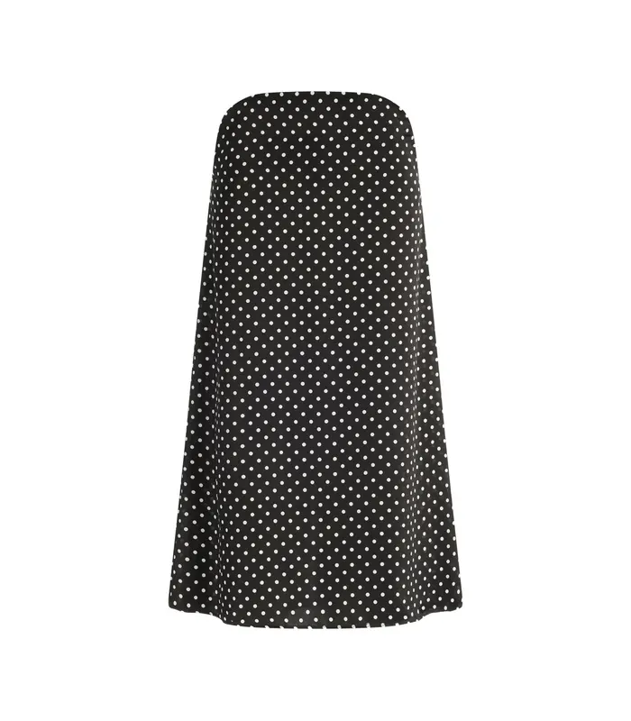 POLKA DOTS SKIRT WOMAN BLACK/WHITE