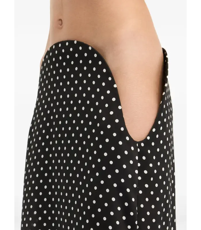 POLKA DOTS SKIRT WOMAN BLACK/WHITE