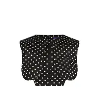 POLKA DOTS WIRED TOP BLACK/WHITE