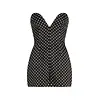 JEAN-PAUL GAULTIER SATIN POLKA DOTS BUSTIER JUMPSUIT BLACK/WHITE
