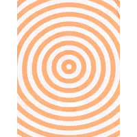 JERSEY LYCRA ROUND NECKLINE SWIMSUIT PRINTED "TARGET" WHITE/ORANGE