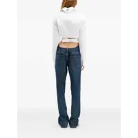 WRAPPED FLY AWAY COLLAR CROPPED SHIRT WHITE