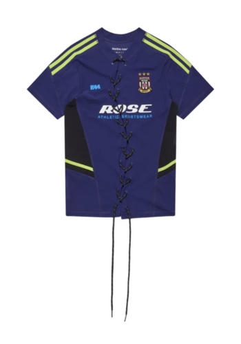 MARTINE ROSE womens lace up football top blue navy MARTINE ROSE womens lace up football top blue navy