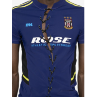 WOMENS LACE UP FOOTBALL TOP BLUE NAVY
