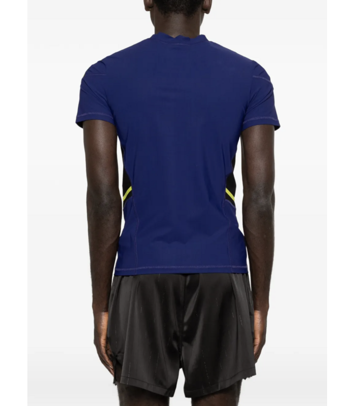 WOMENS LACE UP FOOTBALL TOP BLUE NAVY