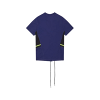 WOMENS LACE UP FOOTBALL TOP BLUE NAVY