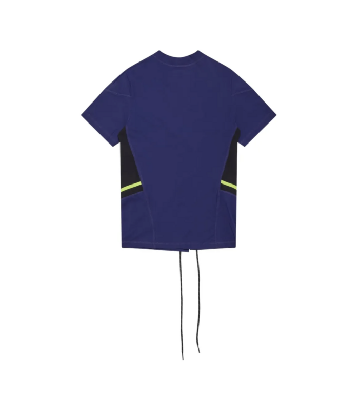 WOMENS LACE UP FOOTBALL TOP BLUE NAVY
