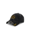 MARTINE ROSE CUT PEAK CAP BLACK WASHED