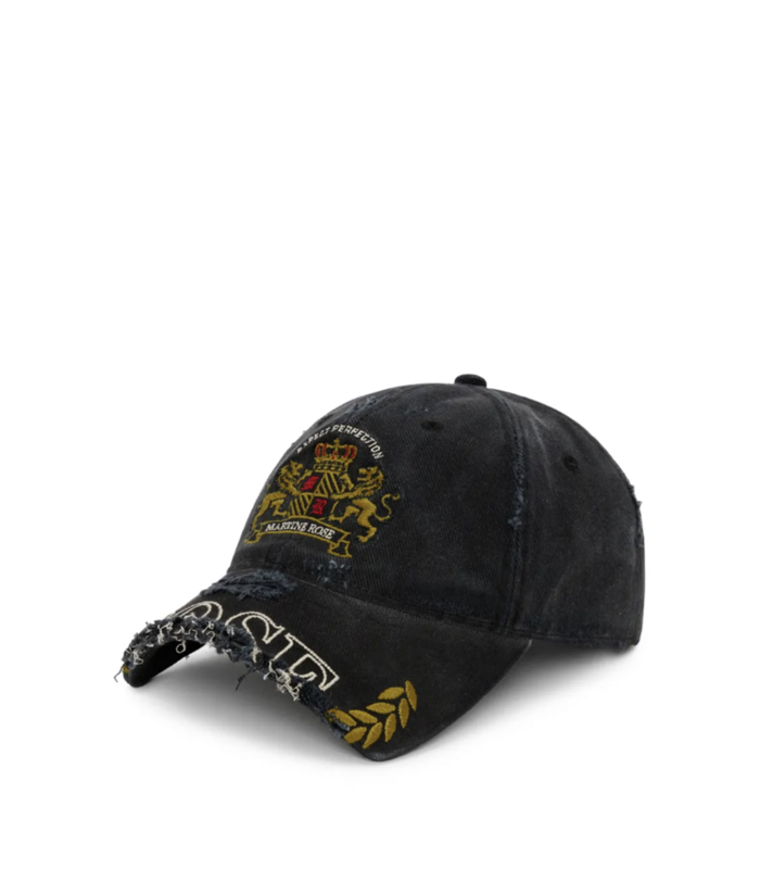 CUT PEAK CAP BLACK WASHED