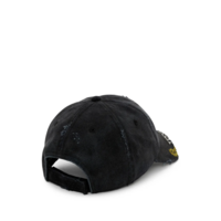 CUT PEAK CAP BLACK WASHED