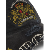 CUT PEAK CAP BLACK WASHED