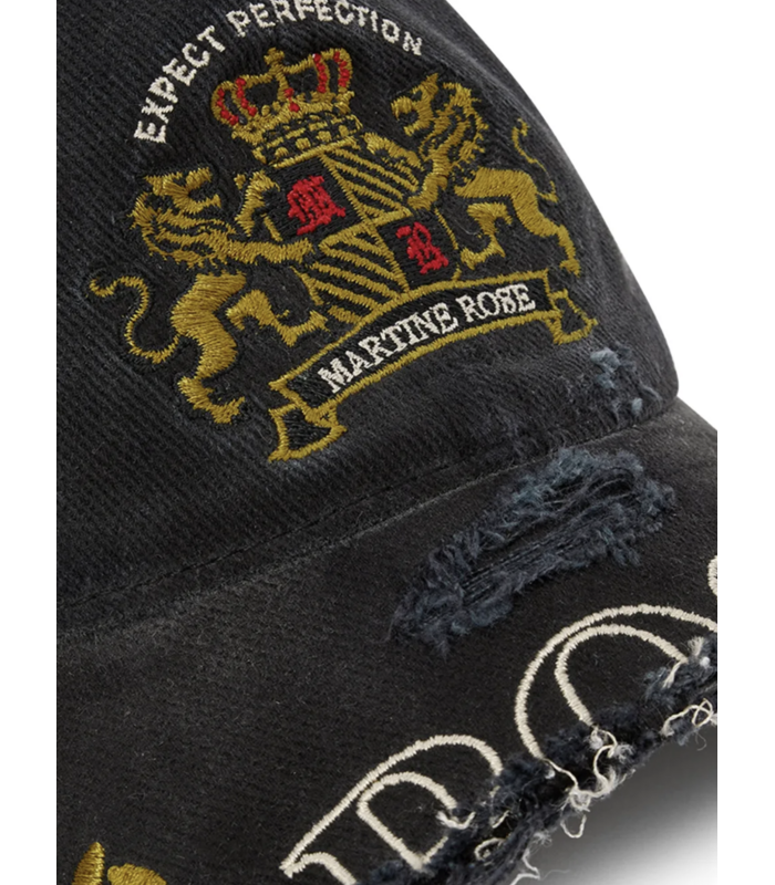 CUT PEAK CAP BLACK WASHED