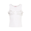 MARTINE ROSE WOMENS BUMBAG VEST WHITE