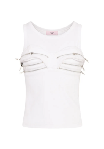 MARTINE ROSE womens bumbag vest white